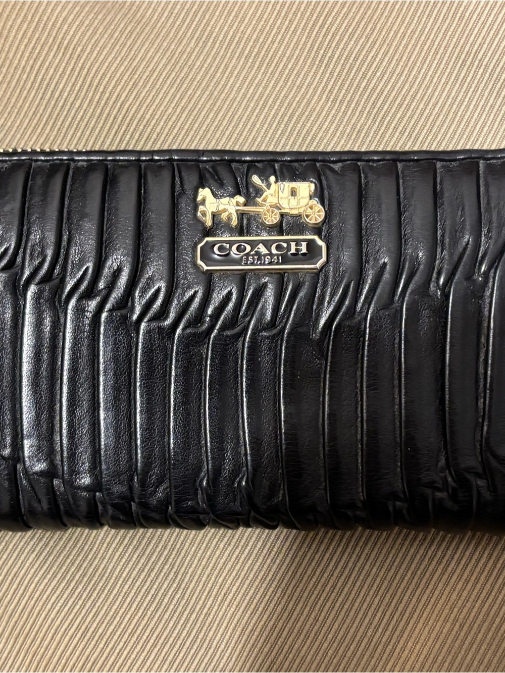 Coach Madison Gathered Leather Sophia Wallet